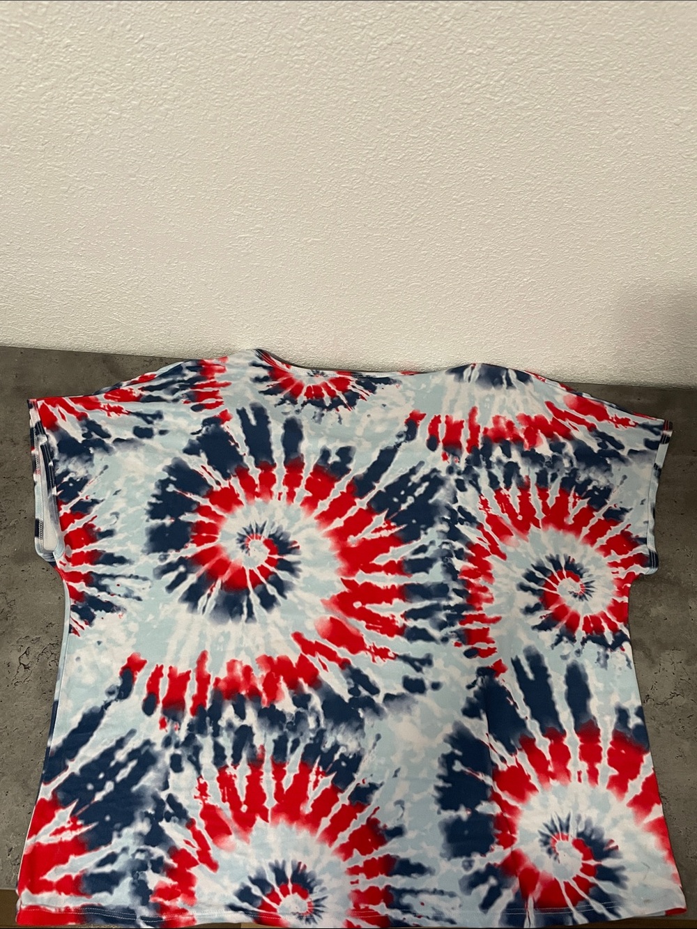 Red, Navy & White Tie-Dye Pajama Set - Picture 3 of 5